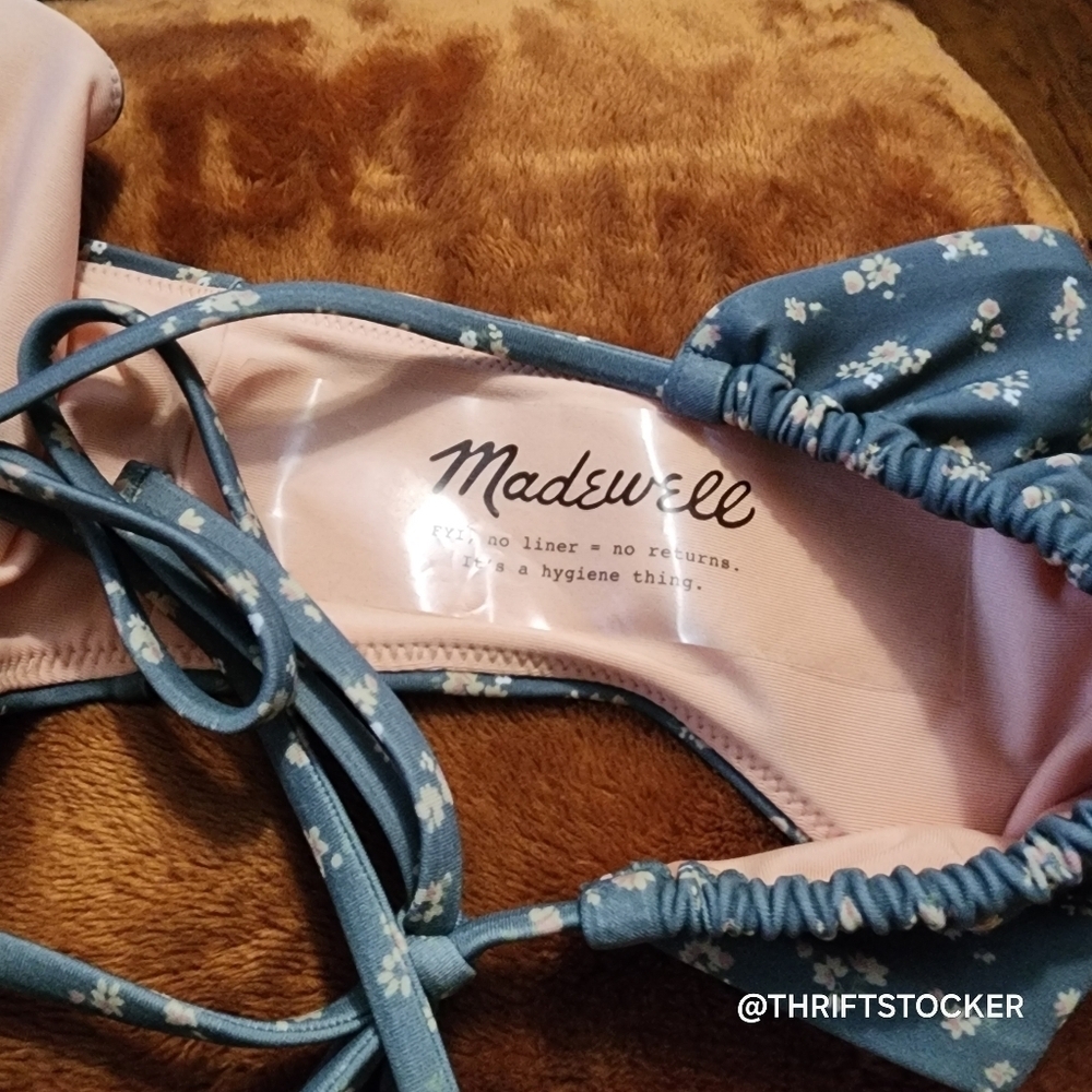 Madewell string bikini bottom in bitsy bouquet Size S - Picture 7 of 8